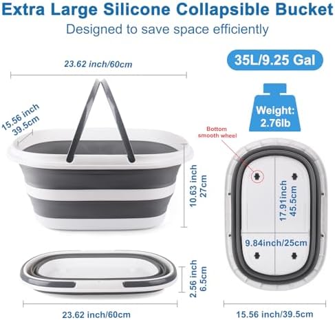Extra Large Collapsible Bucket 35L Mop Bucket - Image 3