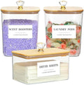3 Pack Large Laundry Powder Container and Dryer Sheet Holder by Dounozzi