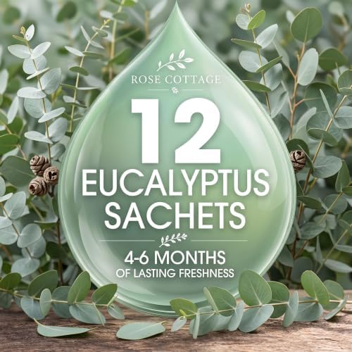 Large 12 Packs Eucalyptus Hanging Scented Sachets Long-Lasting Closet - Image 6