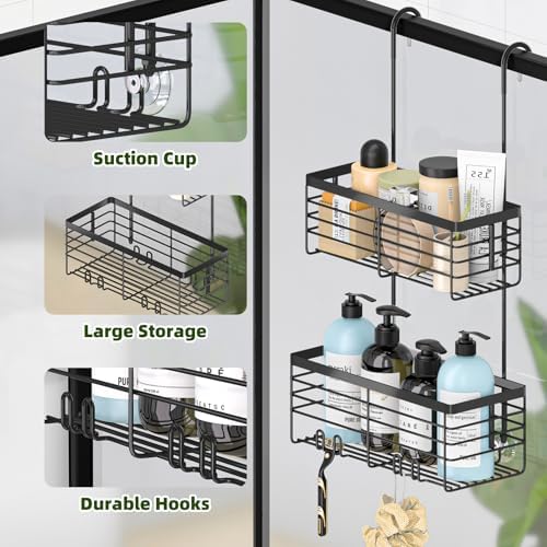 YUOROS 2 Tier Hanging Shower Caddy - Image 3