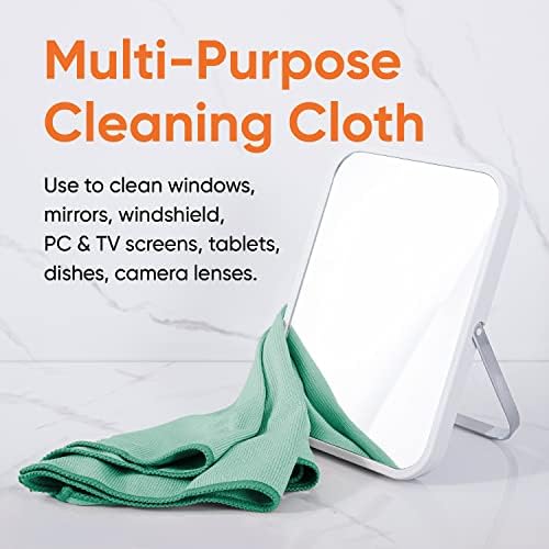 Superio Microfiber Window Cleaning Cloth, Mirror & Glass Miracle Cloth Lint & - Image 5