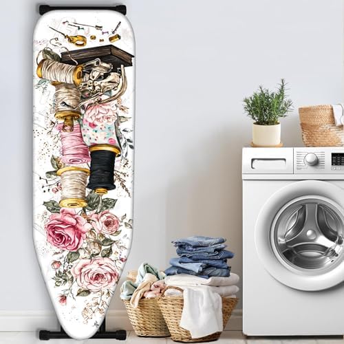 Nuxovilar Spools Roses Ironing Board Cover 15x54 Inches Polyester - Image 3