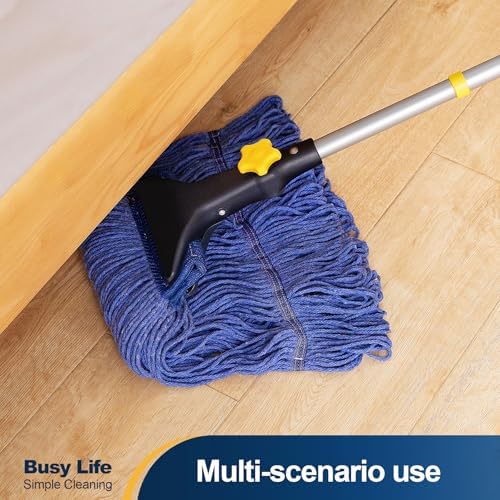 Yocada Looped-End String Wet Mop Heavy Duty Cotton Mop 55.1 inch - Image 5