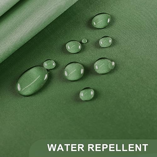 AmazerBath Fabric Shower Curtain Set, Ombre Grass Green Curtain - Image 5