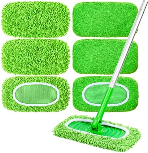 6-Pack Reusable Microfiber Mop Pads Compatible by Unknown