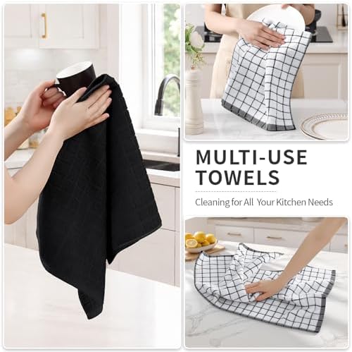 Kitinjoy Premium Kitchen Towels, Large 100% Cotton Terry 390 GSM Kitchen Hand - Image 6