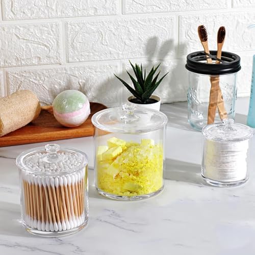 SheeChung 3 Pack Clear Acrylic Qtip Holder - Image 5