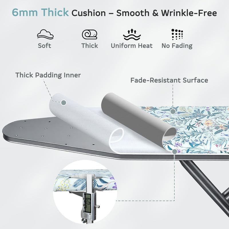 FIOBEE Ironing Board Cover and Pad Extra Thick Iron Board Pad - Image 4