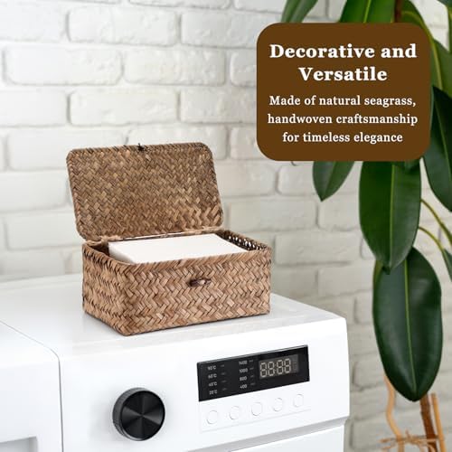Dryer Sheet Holder, Woven Seagrass Dryer Sheets Container - Image 3