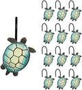 Sunlit Tilt Sea Turtle Shower Curtain Hooks, Home Decorative Shower Curtain by Sunlit