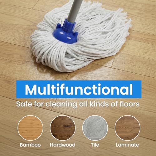Indoor Mop for Floor Cleaning, Lightweight Cotton Mop - Image 4