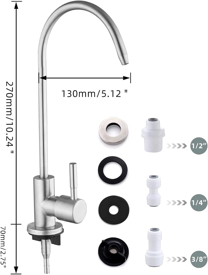 Drinking Water Faucet, Lead-Free Reverse Osmosis Faucets - Image 7
