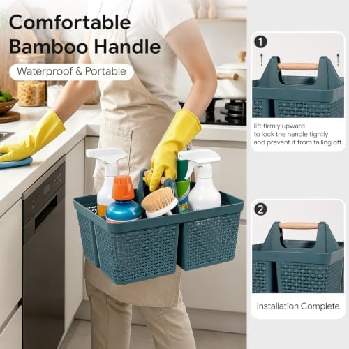 Portable Plastic Shower Caddy Basket - Image 2