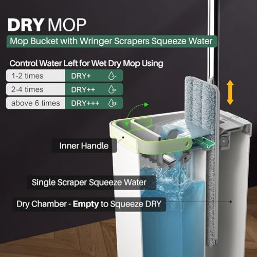 JOYMOOP Flat Mop System, Microfiber Mop and Bucket Set, Household & Commercial - Image 3