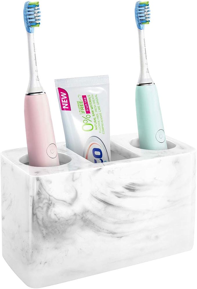 Luxspire Toothbrush Holder, 3 Slots, Ink White | Electric Toothbrush Holder by Luxspire