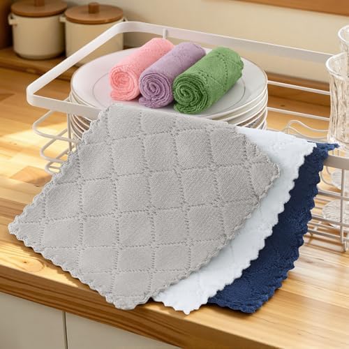 Homaxy Super Soft Absorbent Coral Velvet Dish Cloths 18 Pack - Image 6