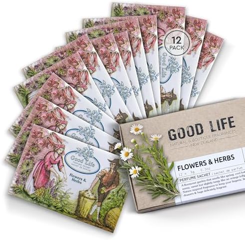 Good Life Flowers & Herbs Scented Sachets | Designed in New Zealand | 12 Sachets by Unknown