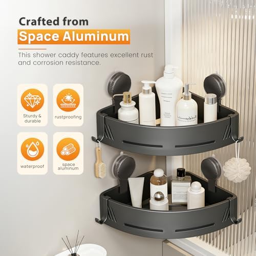 Triangular Corner Shower Caddy 2-Pack - Image 2