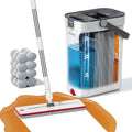 HoMettler Mop and Bucket Set, 3-Tank Flat Mop and Bucket System by Homettler