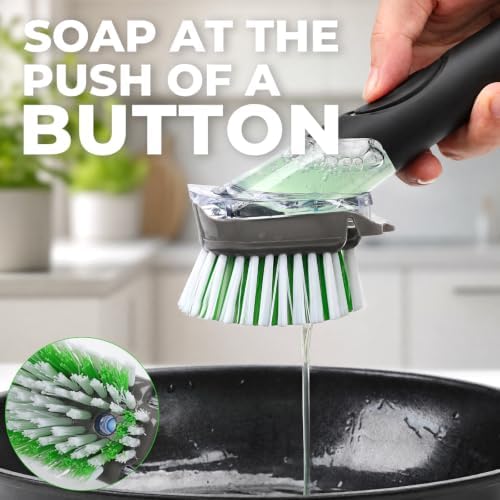 Soap Dispensing Dish Brush Storage Set - Image 2
