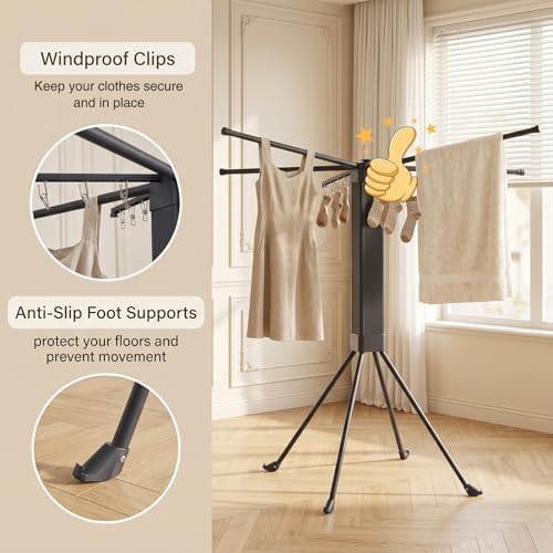 Laundry Drying Rack Collapsible, Foldable Clothes Drying Rack - Image 3