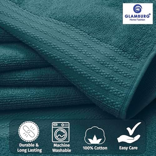 GLAMBURG Ultra Soft 8-Piece Towel Set - Image 2