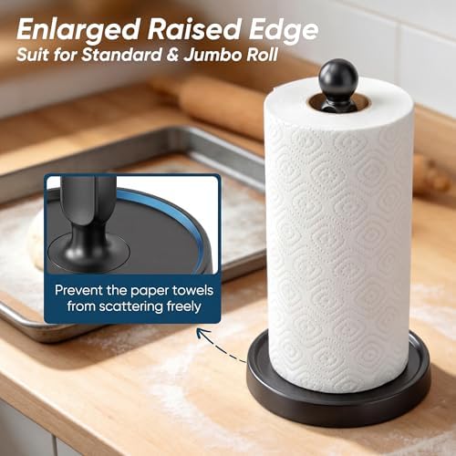 theaoo Paper Towel Holder Countertop, One-Handed Tear - Image 4