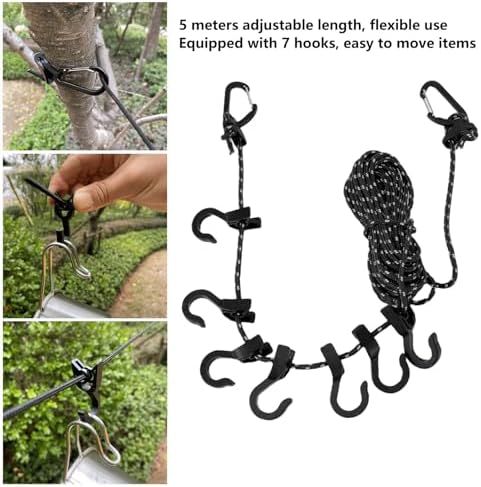 16.4ft Portable Travel Clothesline - Image 4