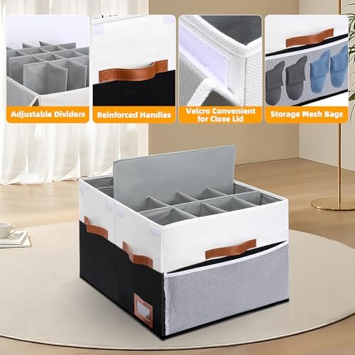 Supowin Large Shoe Organizer for Closet, Foldable Shoe Storage Bin - Image 2