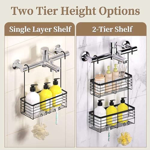 DELLAN 2-Tier Shower Hanging Caddy, Shower Rack - Image 6