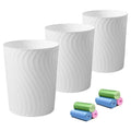 YGJT Small Trash Can, 3 Pack 1.8 Gallons Bathroom Trash Can by YGJT