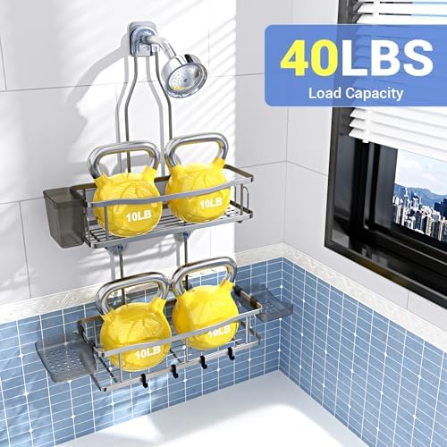 Aitatty Hanging Shower Caddy Bathroom Organizer: Rustproof Shower Shelf Racks - Image 4