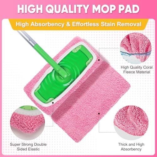 6-Pack Reusable Microfiber Mop Pads Compatible - Image 4