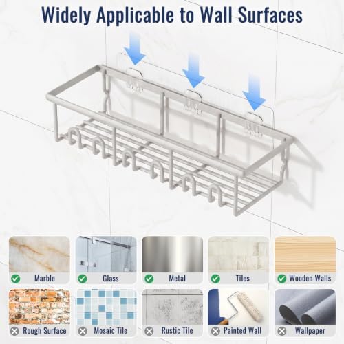 8 Pack Adhesive Rustproof Shower Caddy - Image 7