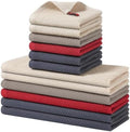 Homaxy 12 Pack 100% Cotton Kitchen Towels and Dishcloths Set, Mixed Color by Homaxy