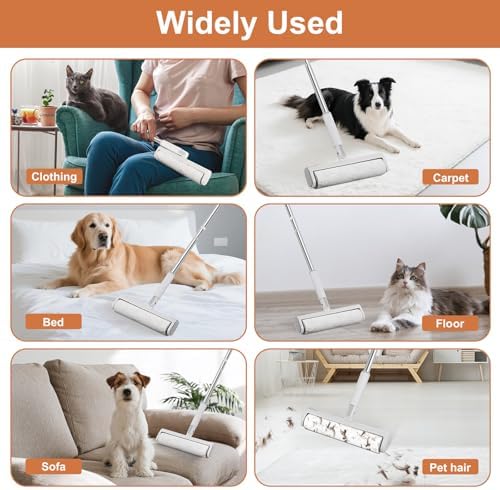 50" Large Lint Roller for Floor, 9.45'' Extendable Lint Roller - Image 6