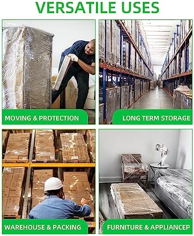 Stretch Wrap, Shrink Wrap Rolls 17in x 1500ft 2Pack, Heavy Duty Pallet Wrap - Image 5