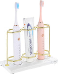 Emibele Electric Toothbrush Holder, 3 Slots 2-Layer Gold Toothbrush Holder | by Emibele