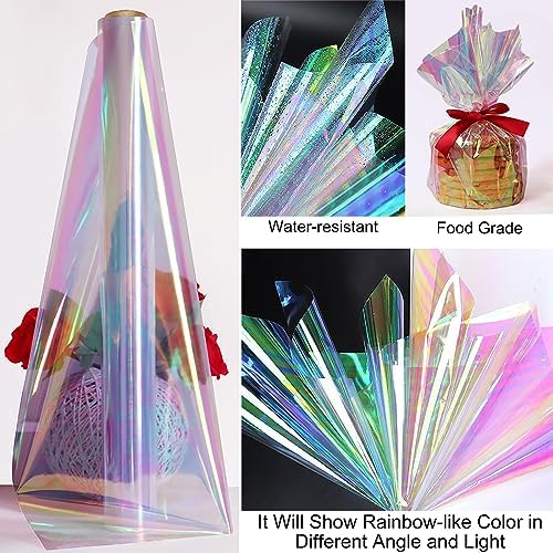 34 in x 66 Ft Iridescent Cellophane Wrap Roll - Image 3