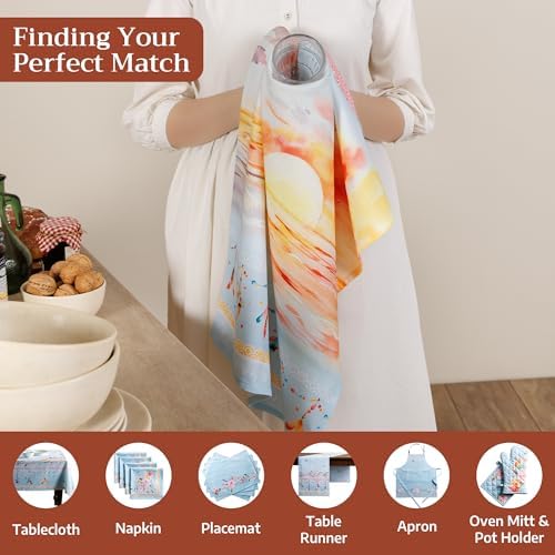 Maison d' Hermine Kitchen Towels Set of 3 Reusable 100% Cotton 27.50" x 20" - Image 4