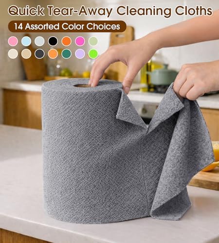Microfiber Cleaning Cloth Roll, 100 Pack 12 x 12 Inch Tear Away Reusable Paper - Image 6
