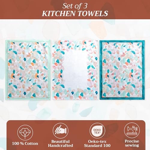 Maison d' Hermine Kitchen Towels Set of 3 Reusable 100% Cotton 27.50" x 20" - Image 2