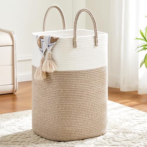 Artfeel Laundry Basket, Woven Cotton Rope Laundry Hamper, 60L Versatile Storage by Artfeel