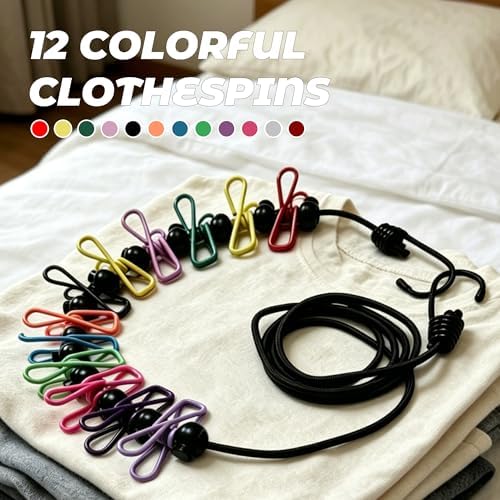 2 Pack Retractable Travel Clothesline - Image 5