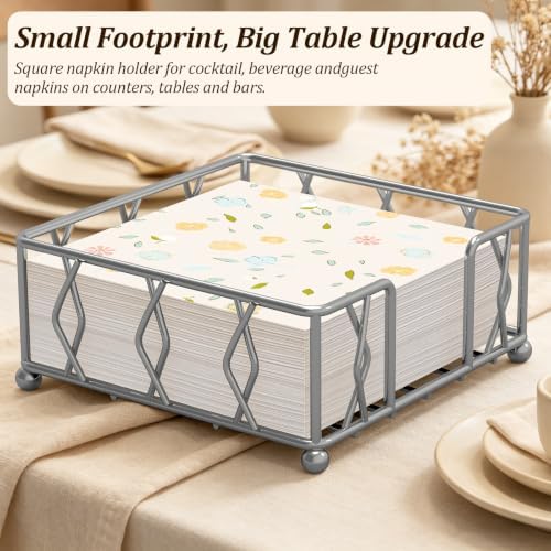 Small Metal Square Napkin Holder - Image 2