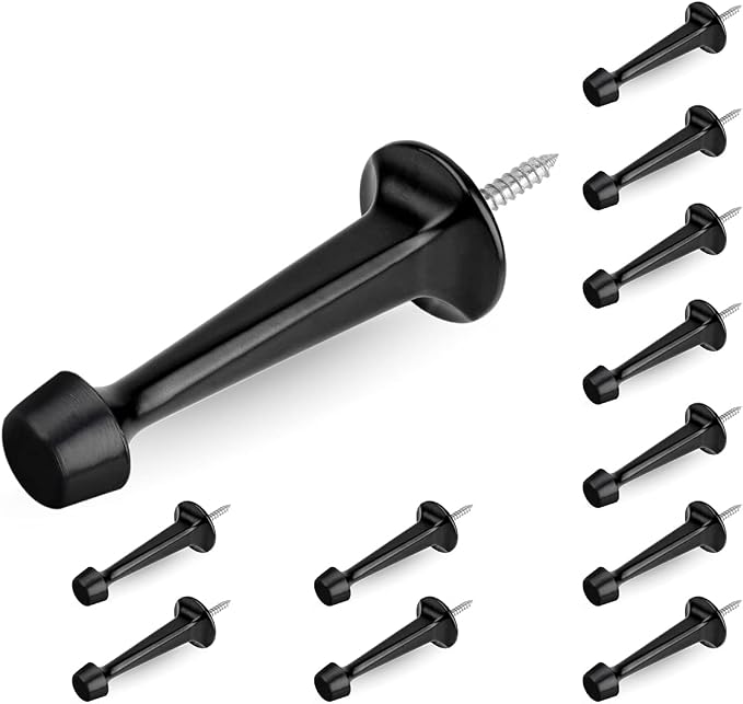 HOMOTEK 12 Pack Heavy Duty Solid Rigid Door Stop by HOMOTEK