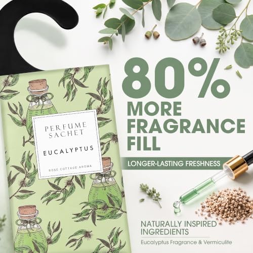 Large 12 Packs Eucalyptus Hanging Scented Sachets Long-Lasting Closet - Image 4