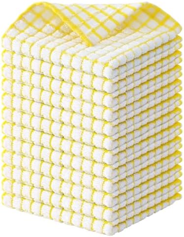 Kitinjoy Cotton 12 Pack Terry Kitchen Dish Cloths by Kitinjoy