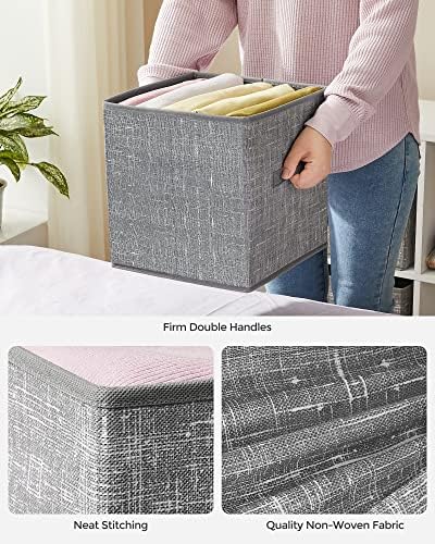 SONGMICS Storage Cubes, 11-Inch Foldable Closet Organizers - Image 5
