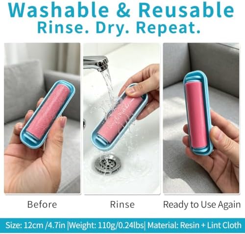 2-in-1 Rotating Pet Hair Remover Roller Washable Dog Cat Hair Tool - Image 6